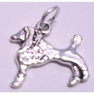 BUNDLE ONLY French Poodle Charm or Pendant Silvertone Dog Canine Puppy Lover